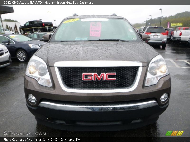 Medium Brown Metallic / Cashmere 2012 GMC Acadia SLT AWD