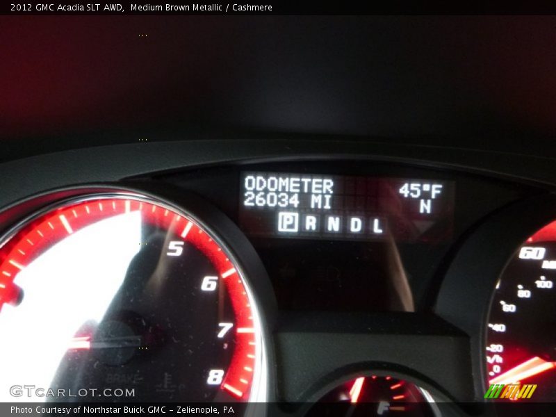 Medium Brown Metallic / Cashmere 2012 GMC Acadia SLT AWD