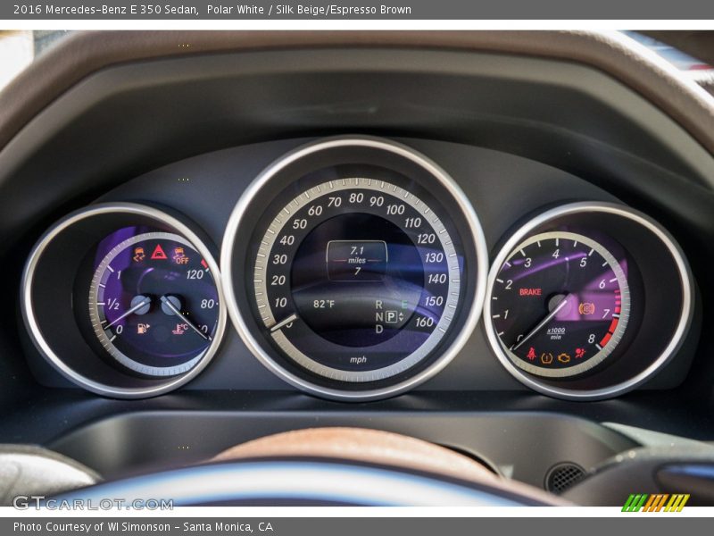 Polar White / Silk Beige/Espresso Brown 2016 Mercedes-Benz E 350 Sedan