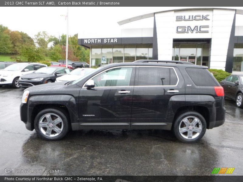 Carbon Black Metallic / Brownstone 2013 GMC Terrain SLT AWD