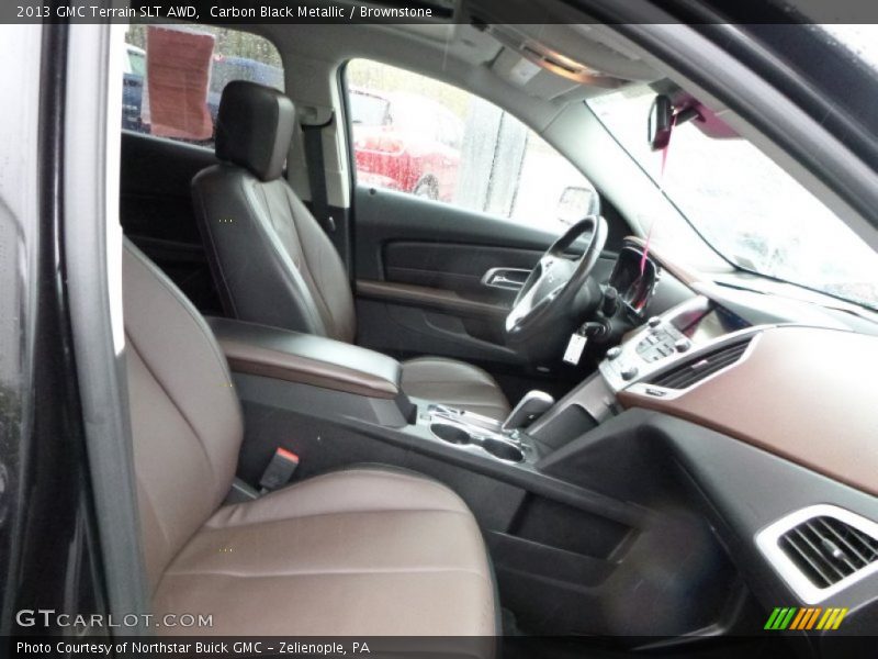 Carbon Black Metallic / Brownstone 2013 GMC Terrain SLT AWD