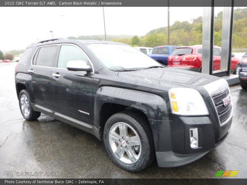 Carbon Black Metallic / Brownstone 2013 GMC Terrain SLT AWD
