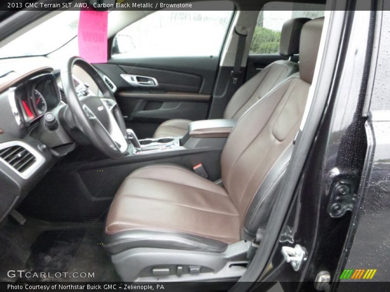 Carbon Black Metallic / Brownstone 2013 GMC Terrain SLT AWD