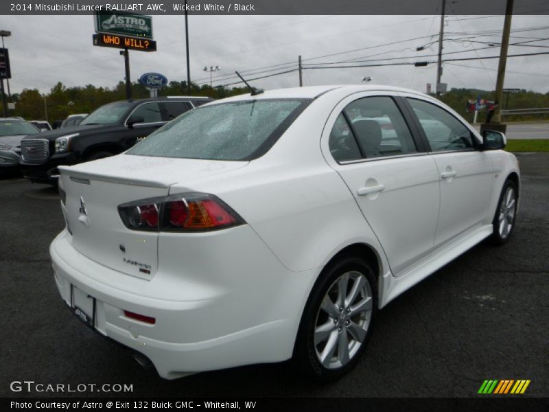 Wicked White / Black 2014 Mitsubishi Lancer RALLIART AWC