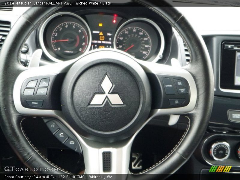 Wicked White / Black 2014 Mitsubishi Lancer RALLIART AWC