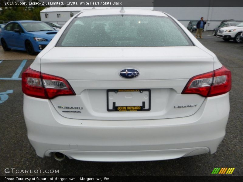 Crystal White Pearl / Slate Black 2016 Subaru Legacy 2.5i Limited