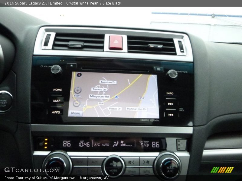 Crystal White Pearl / Slate Black 2016 Subaru Legacy 2.5i Limited