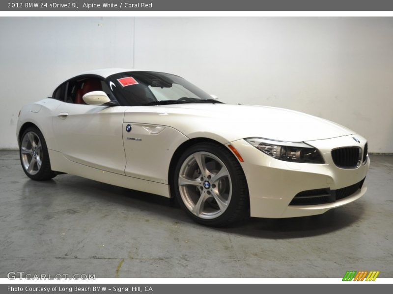 Alpine White / Coral Red 2012 BMW Z4 sDrive28i