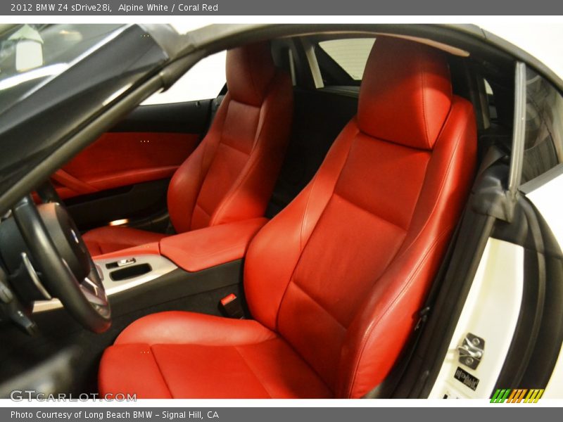 Alpine White / Coral Red 2012 BMW Z4 sDrive28i