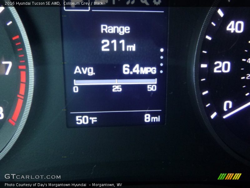 Coliseum Grey / Black 2016 Hyundai Tucson SE AWD