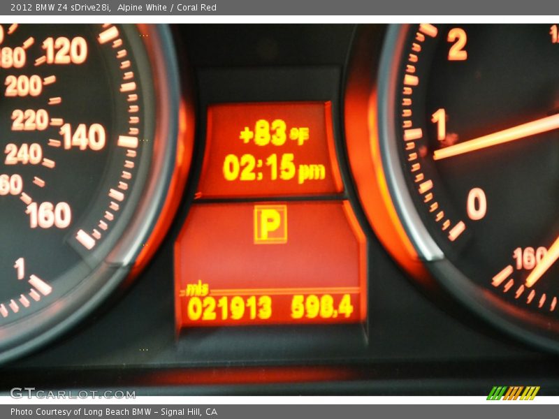 Alpine White / Coral Red 2012 BMW Z4 sDrive28i