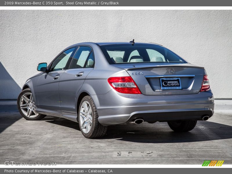 Steel Grey Metallic / Grey/Black 2009 Mercedes-Benz C 350 Sport