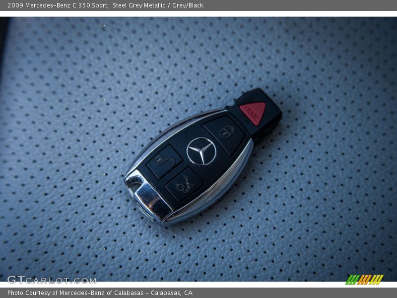 Steel Grey Metallic / Grey/Black 2009 Mercedes-Benz C 350 Sport