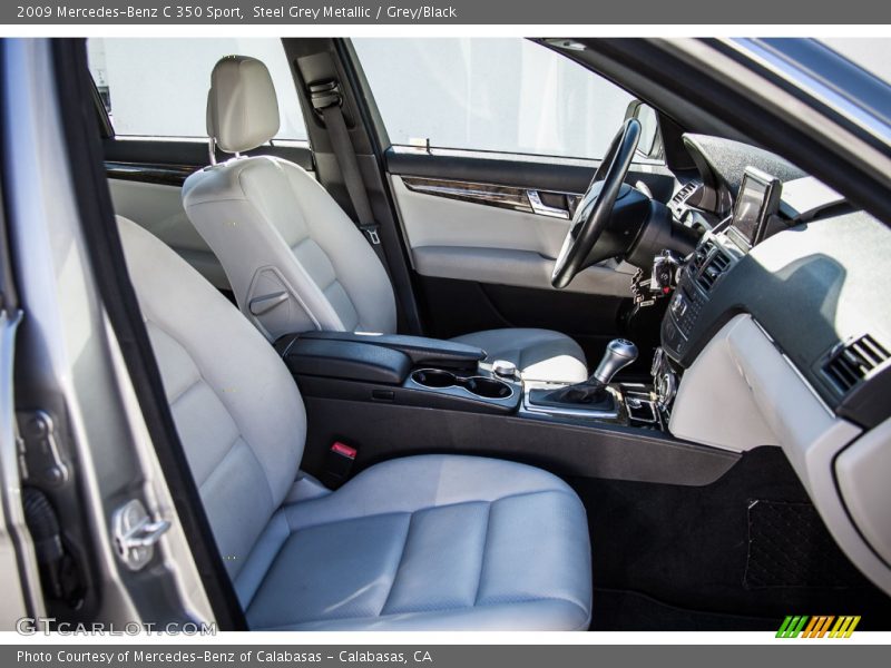 Steel Grey Metallic / Grey/Black 2009 Mercedes-Benz C 350 Sport