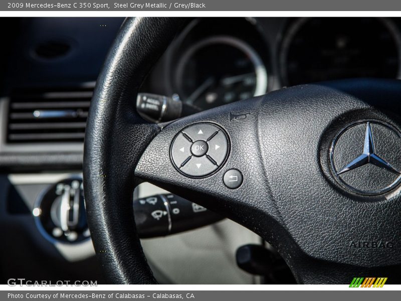 Steel Grey Metallic / Grey/Black 2009 Mercedes-Benz C 350 Sport