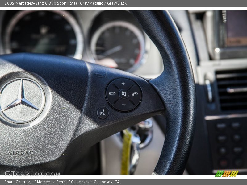 Steel Grey Metallic / Grey/Black 2009 Mercedes-Benz C 350 Sport