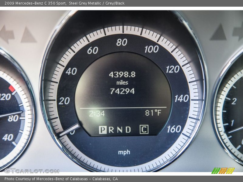Steel Grey Metallic / Grey/Black 2009 Mercedes-Benz C 350 Sport