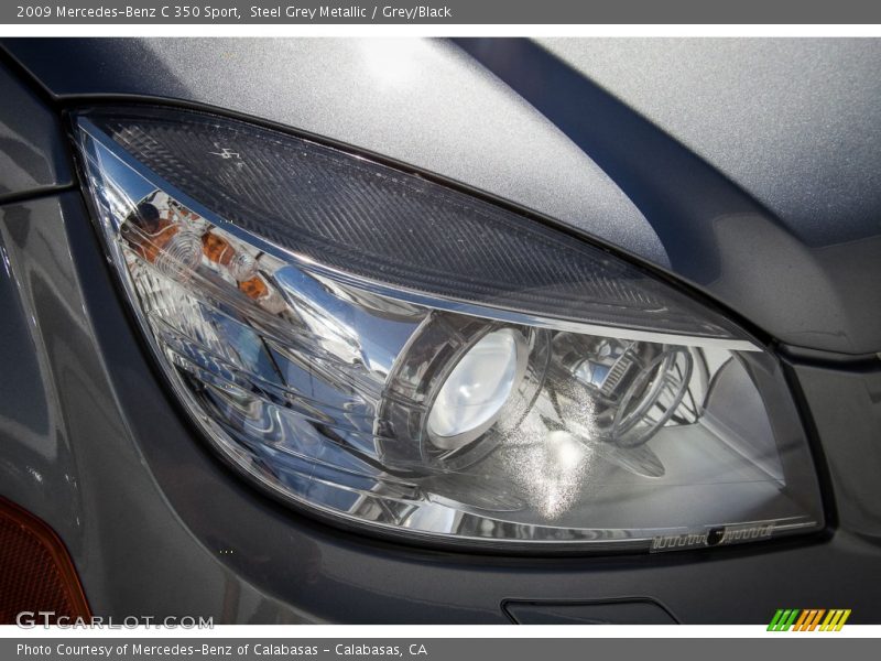 Steel Grey Metallic / Grey/Black 2009 Mercedes-Benz C 350 Sport