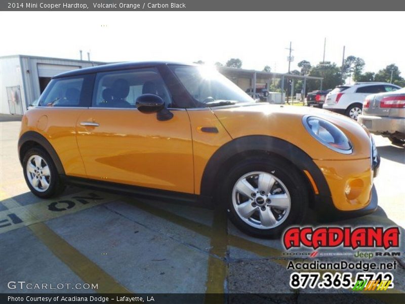 Volcanic Orange / Carbon Black 2014 Mini Cooper Hardtop