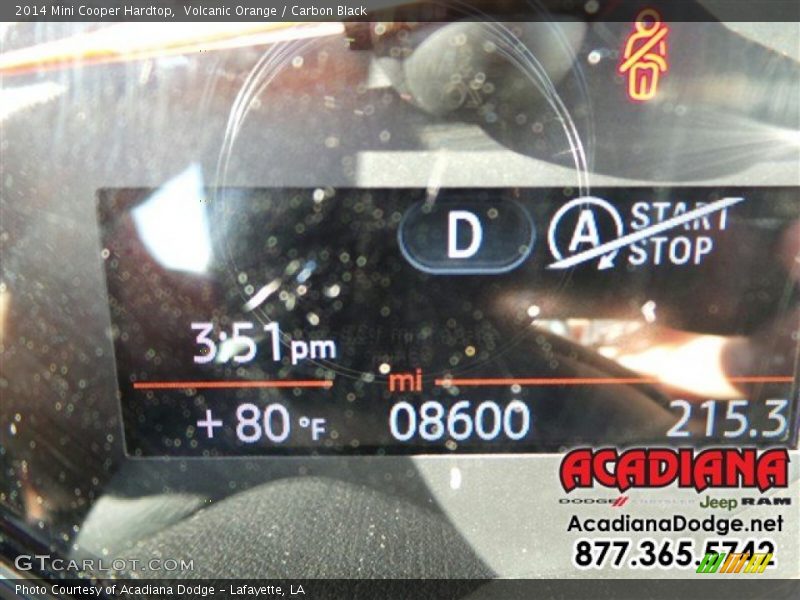 Volcanic Orange / Carbon Black 2014 Mini Cooper Hardtop