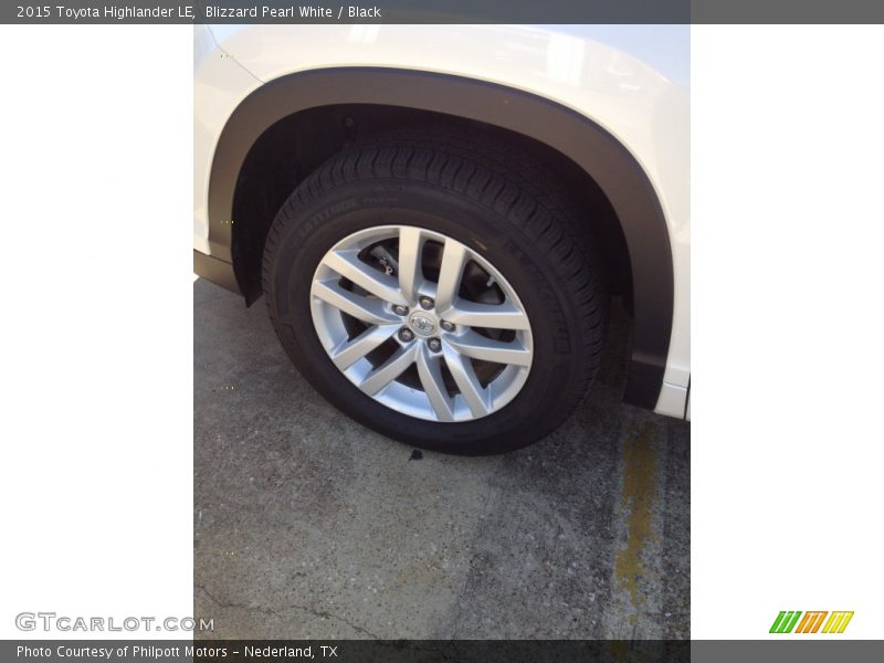 Blizzard Pearl White / Black 2015 Toyota Highlander LE