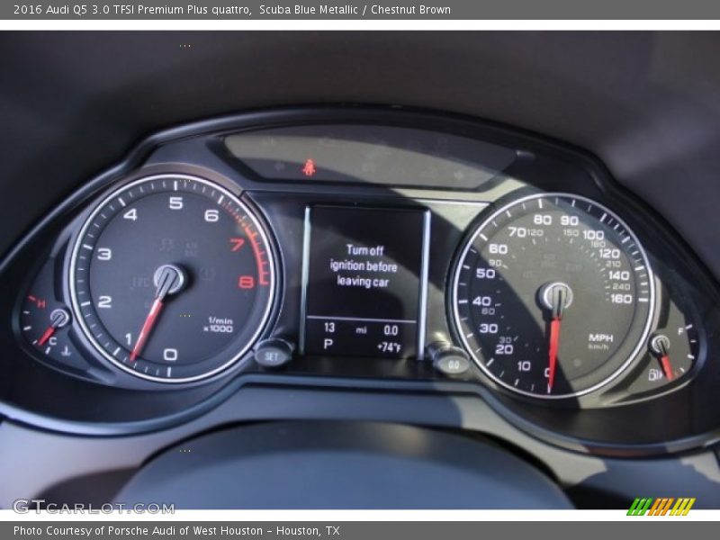 Scuba Blue Metallic / Chestnut Brown 2016 Audi Q5 3.0 TFSI Premium Plus quattro