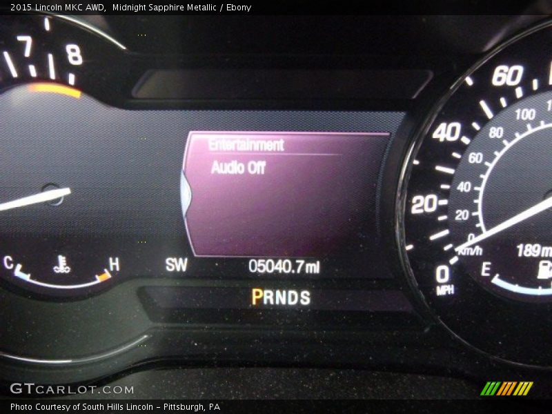 Midnight Sapphire Metallic / Ebony 2015 Lincoln MKC AWD