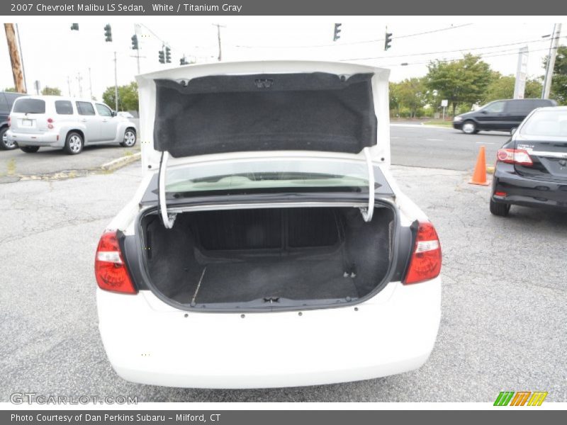 White / Titanium Gray 2007 Chevrolet Malibu LS Sedan