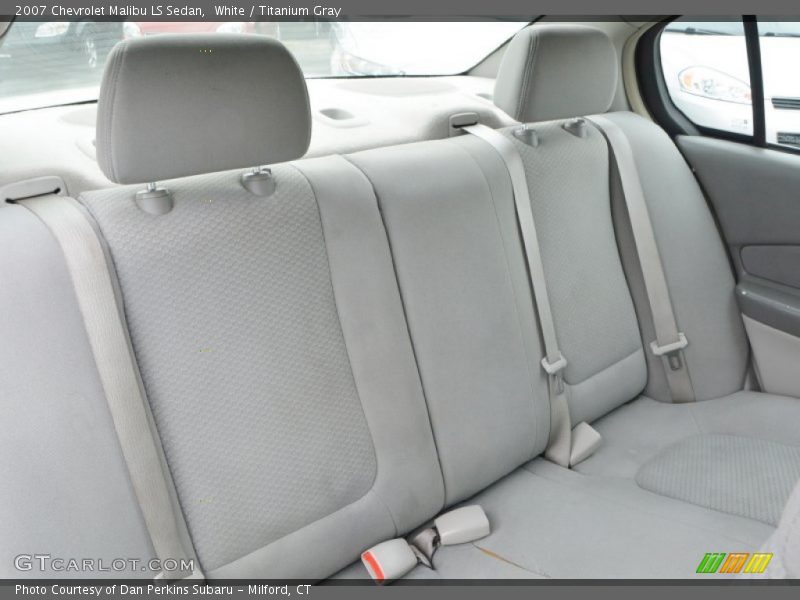 White / Titanium Gray 2007 Chevrolet Malibu LS Sedan