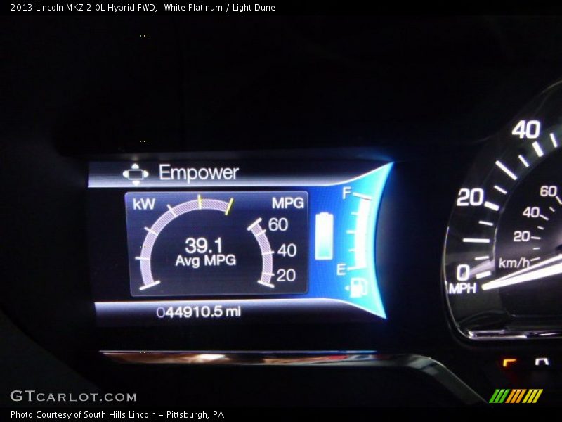 White Platinum / Light Dune 2013 Lincoln MKZ 2.0L Hybrid FWD