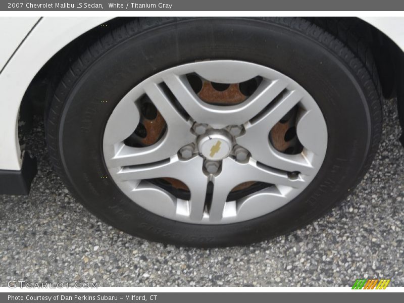 White / Titanium Gray 2007 Chevrolet Malibu LS Sedan
