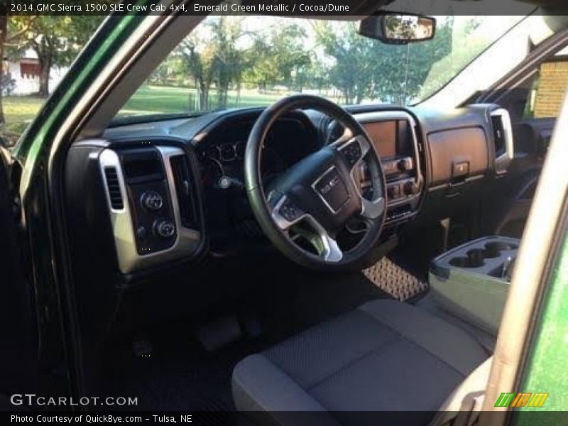 Emerald Green Metallic / Cocoa/Dune 2014 GMC Sierra 1500 SLE Crew Cab 4x4