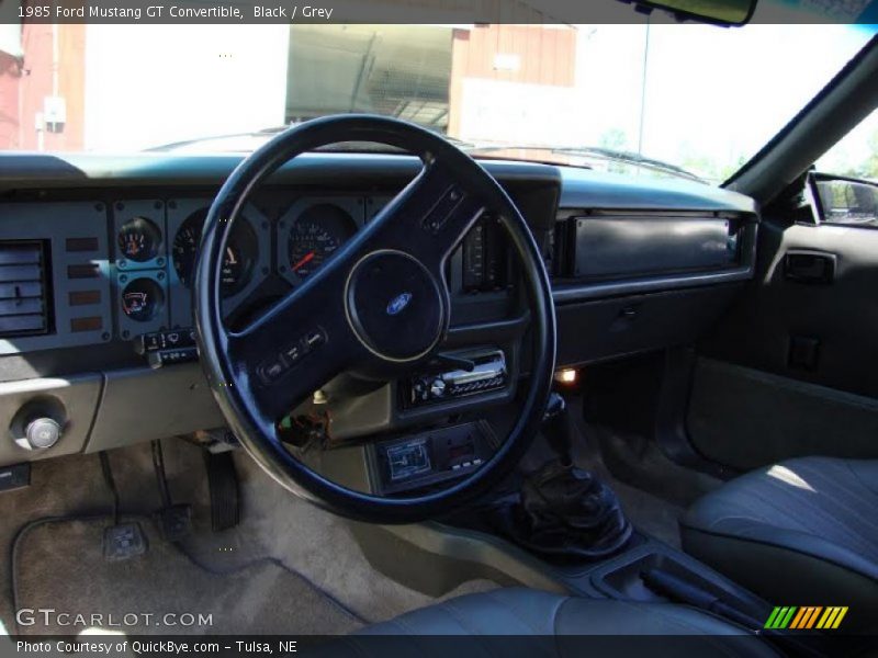 Black / Grey 1985 Ford Mustang GT Convertible