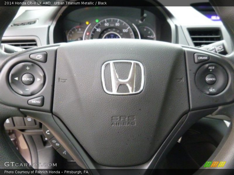 Urban Titanium Metallic / Black 2014 Honda CR-V LX AWD