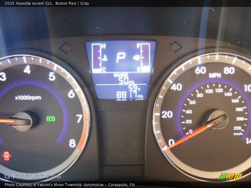 Boston Red / Gray 2015 Hyundai Accent GLS