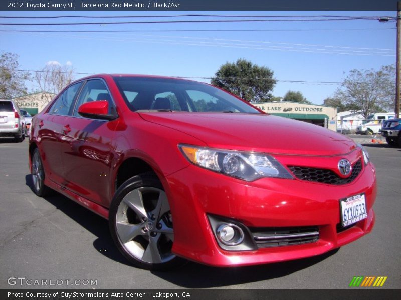Barcelona Red Metallic / Black/Ash 2012 Toyota Camry SE