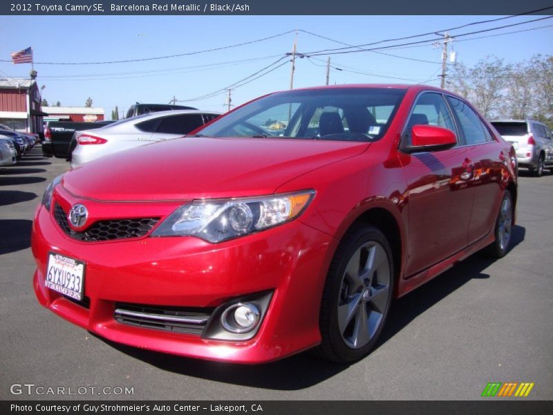 Barcelona Red Metallic / Black/Ash 2012 Toyota Camry SE