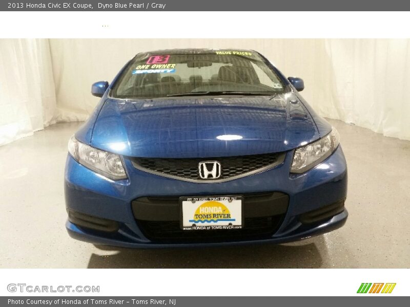 Dyno Blue Pearl / Gray 2013 Honda Civic EX Coupe
