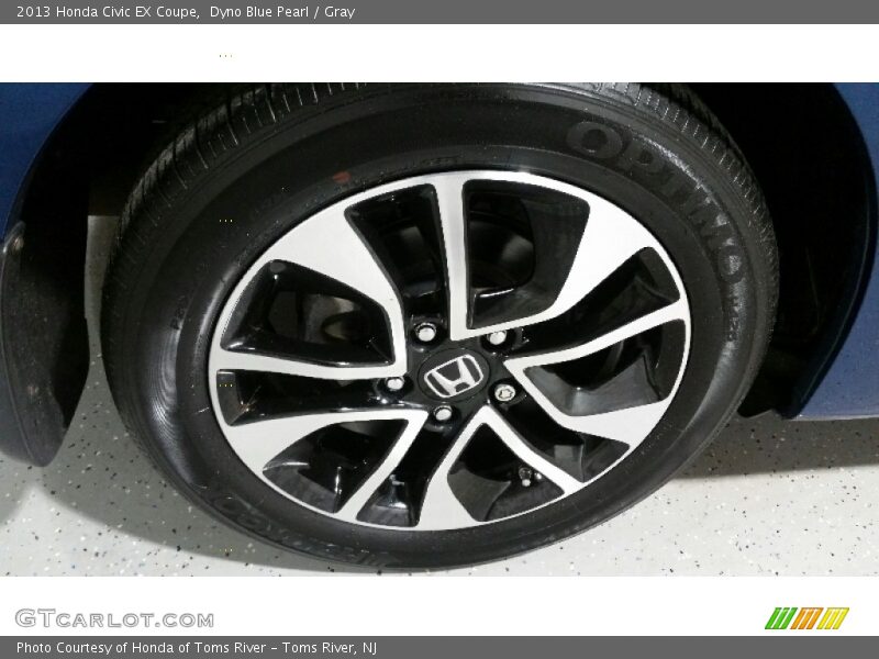 Dyno Blue Pearl / Gray 2013 Honda Civic EX Coupe
