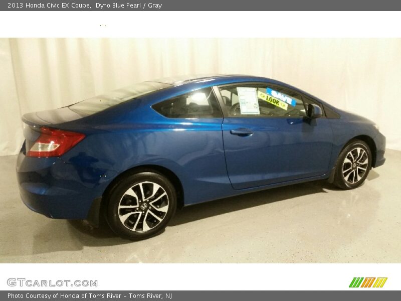 Dyno Blue Pearl / Gray 2013 Honda Civic EX Coupe