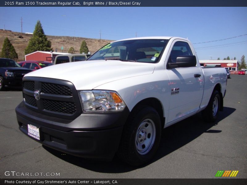 Bright White / Black/Diesel Gray 2015 Ram 1500 Tradesman Regular Cab