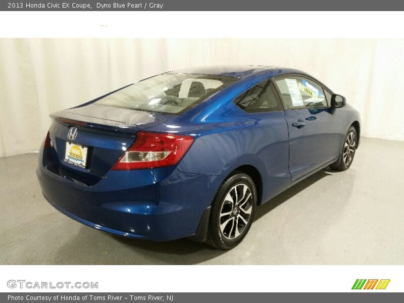 Dyno Blue Pearl / Gray 2013 Honda Civic EX Coupe
