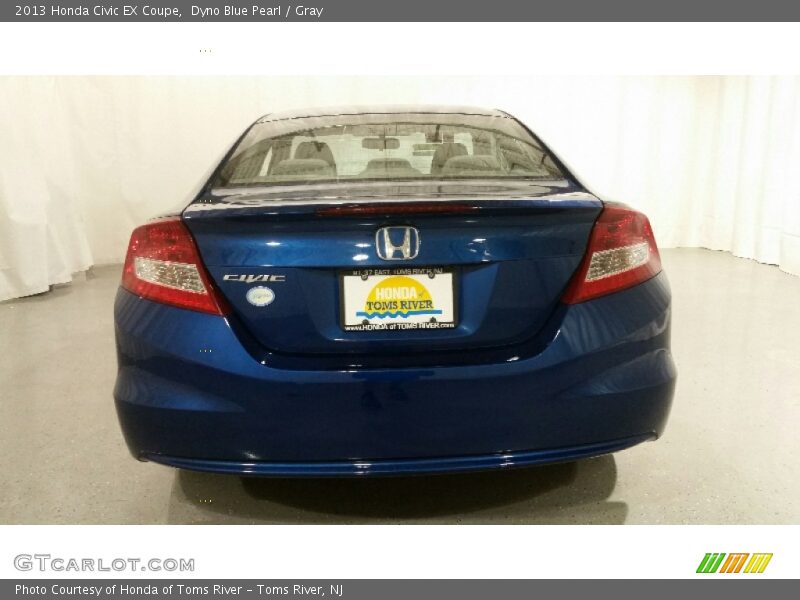 Dyno Blue Pearl / Gray 2013 Honda Civic EX Coupe