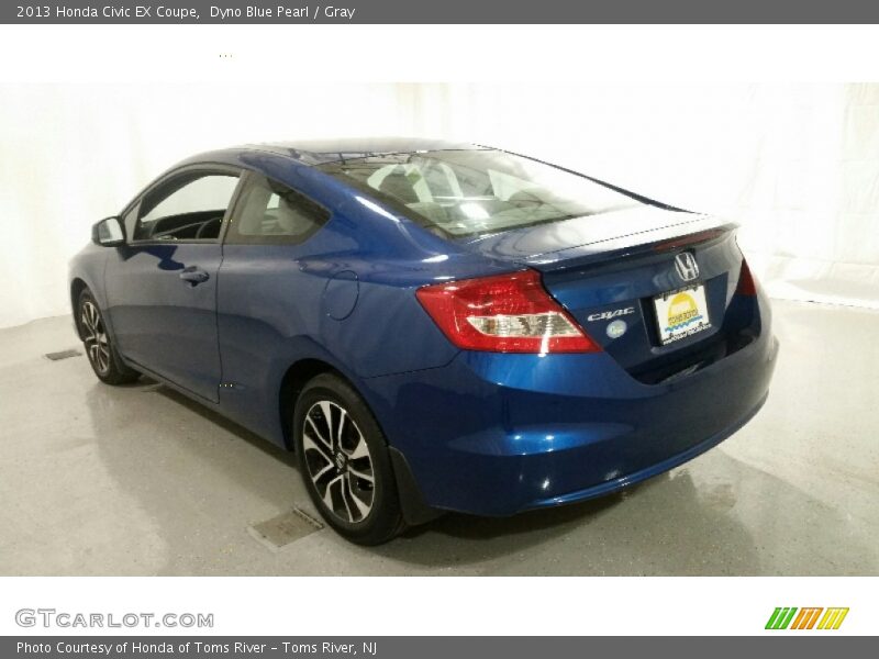 Dyno Blue Pearl / Gray 2013 Honda Civic EX Coupe