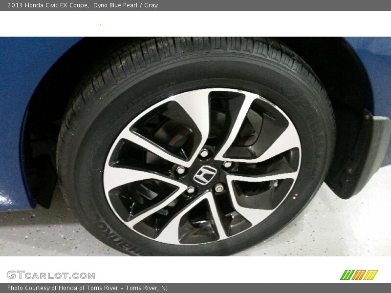 Dyno Blue Pearl / Gray 2013 Honda Civic EX Coupe