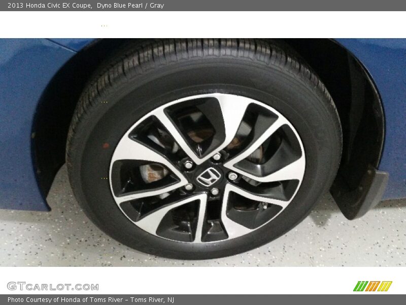 Dyno Blue Pearl / Gray 2013 Honda Civic EX Coupe