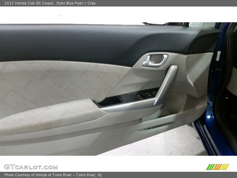 Dyno Blue Pearl / Gray 2013 Honda Civic EX Coupe