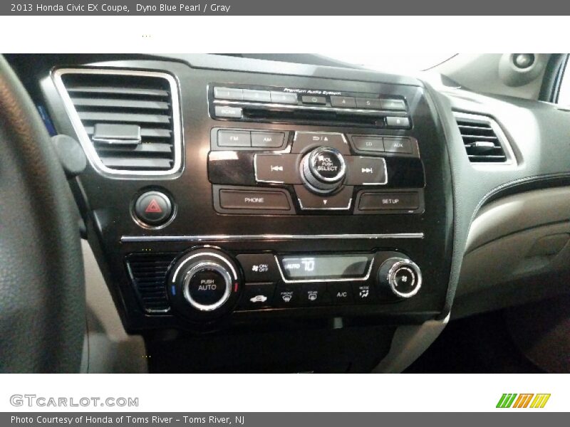 Dyno Blue Pearl / Gray 2013 Honda Civic EX Coupe