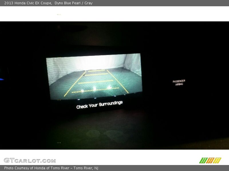Dyno Blue Pearl / Gray 2013 Honda Civic EX Coupe