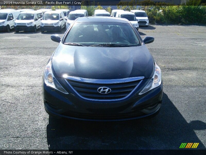 Pacific Blue Pearl / Gray 2014 Hyundai Sonata GLS